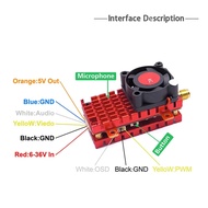 【BBI】-5.8G 48CH 2W FPV VTX+CMOS 1200TVL Cam+FPV Antenna Audio Video Transmitter 2000mW Built-in Mic