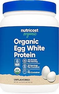 Nutricost Organic Egg White Protein Powder (1LB) 25 Servings Per Container - GMO-Free, Gluten-Free