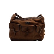 HINSON SHOULDER BAG LEATHER BRW SOLID Direct from Japan Secondhand