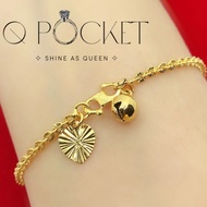 Q POCKET | COP 916 Gold-Plated “POLO” Bracelet Simple Fashion Style Jewelry (L: 11cm – 22cm ) – Rant