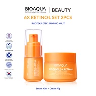 BIOAQUA BEAUTY 6X Gentle-A Retinol Anti Aging Paket Skincare Set Retinol Cream Wajah / Retinol Serum