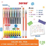 (1 SET OF 8) JOYKO iTECH 3 GPC-325 PENS 0.28 MM/S COLORFUL INK PENS 1 SET OF PENS BALLPOIN PENS COLO