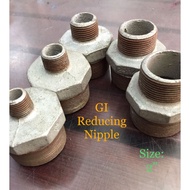 Galvanized Iron Reducing Nipple / GI R/Nipple / Reducer Nipple GI / GI Fitting 2"