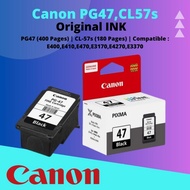 CANON ORIGINAL INK PG-47 Black , CL-57s COLOR , CL-57s COLOR FOR PRINTER E410 E470 E3170 E480