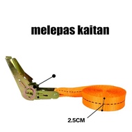 RACHET TIE DOWN 5cmx8meter KREK SOUND SISTEM CARGO LASHING TRACK TREK BELT TRACKBELT TALI PENGIKAT B