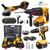 (แพ็ค3) MOLITA สว่านไร้สาย 3 ระบบ 298V +เครื่องเจียร์ไร้สาย + สว่านโรตารี่ไร้สาย  แบตเตอรี่ 2 ก้อน ส