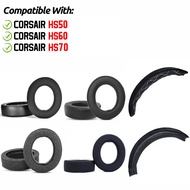 For Corsair HS70 HS60 HS50 Headphone Headband Earpads Cushion Sponge Headset Earmuffs Replacement Co