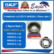 SKF ( FIBRE ) YAMAHA LC135 5S ( 6pcs/Set-C3 ) Motorcycle Engine Set Bearings 6003C3 6004C3 6202C3 62