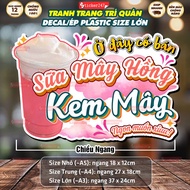 Decal Milk Rattan Pink Cream Rattan Milk Foam Waterproof Sticker/Plastic Laminated Pink Rattan Hottr