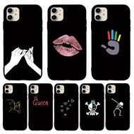 Huawei Y6 II Y6 2017 Prime 2018 Y6 Pro 2019 Phone Case Cover Pure Black Personality Soft TPU Casing