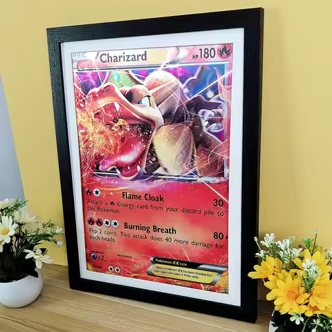 Anime Art Pokemon 3D Lenticular Poster Charizard Come Alive with amazing 3D Effects Wall Art Print(W