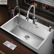 z3  [SG Nano Single  z3 Seller]Kitchen 304 Stainless Steel Household Sink With Kitchen Faucet Drain 