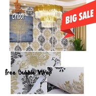 Wallpaper Stiker Dinding PVC Anti Air Batik Lemon PVC Premium