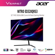 ACER 32" NITRO ED320QR S3 / ED320QRS3 LCD FULL HD (1920x1080P@165HZ) VA PANEL CURVE LED GAMING MONIT