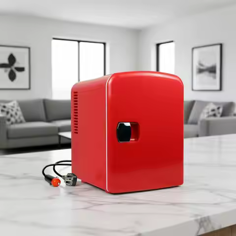 Mini Ridge Bedroom Skincare Cosmetic 4L Small Refrigerator 6 Can Mini Dorm Ridge Portable Cooler 12V