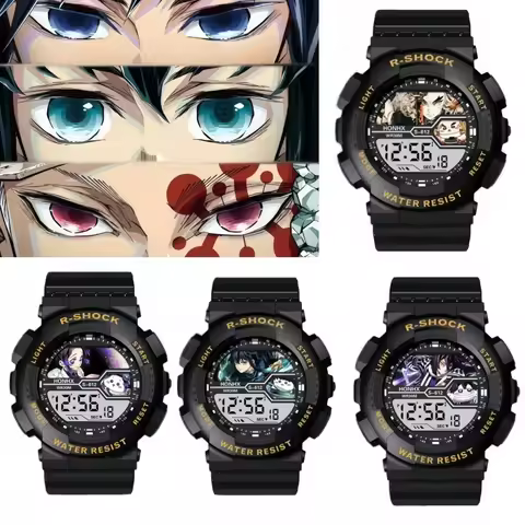 Demon Slayer Sports Watches Kamado Tanjiro Nezuko Kanroji Mitsuri Tomioka Giyuu Multifunction Waterp