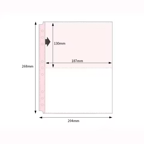 Inner Page Card Binder B5 Photocard Binder Sheets Transparent PP Acid Free Multiple Pockets Sleeve P