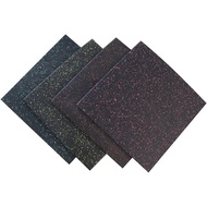 Silted Gym Rubber Floor Tiles 4 Pieces Workout Equipment Flooring Noise Shock Absorbing Anti-Slip Ex