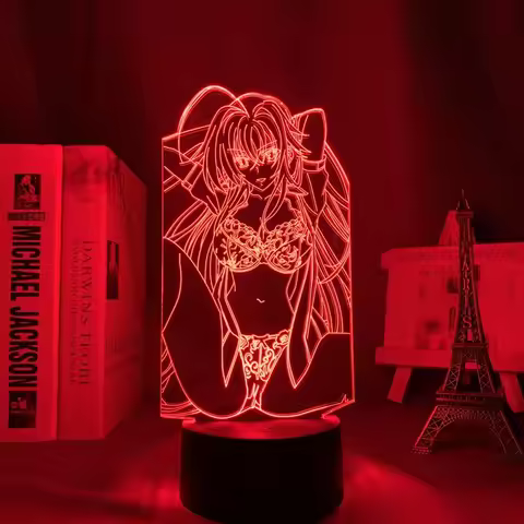 Anime Led Lamp High School DxD Rias Gremory for Bedroom Decor Night Light Brithday Gift Room 3d Ligh