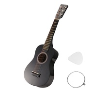 Mini 23 Inch Basswood 12 Frets 6 String Acoustic Guitar with Pick and Strings for Kids / Beginners