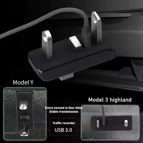 For Tesla Model 3+ Y Juniper 2025 USB Hub Ports Glove Box Docking Station Car 4-in-1 USB Charger Upg