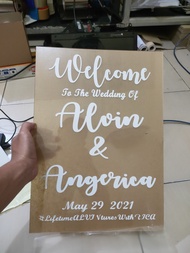 Wedding Sign Akrilik / Papan nama wedding / engagement