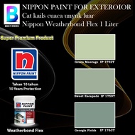 Nippon Paint Weatherbond Flex Exterior Collection 1 Liter Green Montage 1752T/Sweet Escapade 1759T/ Georgia Fields 1748P