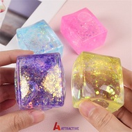 Mini Squishy Toys Mochi Ice Block Stress Ball Toy Kawaii Transparent Cube Cat Paw Fish Stress Relief Squeeze Toy Decompression Toys ATTRACTIVE