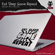 Cutting Sticker Vinyl Sleep Game Repeat For Laptops, Cars And Motorcycles