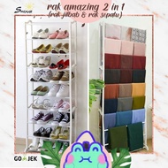 SHENAR Amazing Shoe Rack 10-Tier Shoe Rack / Shoe Rack Hijab Rack Multipurpose Rack Shoe Rack Shoe R