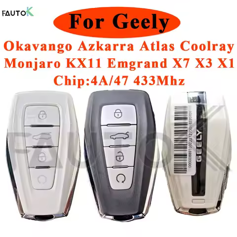 Smart Original Car Key 433Mhz 4A/47 Chip For Geely Okavango Azkarra Atlas Coolray Monjaro KX11 Emgra