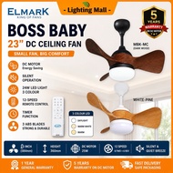 Elmark Ceiling Fan Boss Baby 23 inch Remote Control (DC Motor) 3 Blade Ceiling Fan 24W LED Light Kip