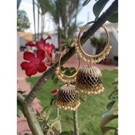 Loop earring with Jumka / Jumki Black