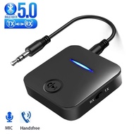 Bluetooth 5.0 Transmitter Receiver 3.5mm AUX Jack USB Dongle Music Wireless Audio Adapter For Car kit Speaker PC TV Headphones