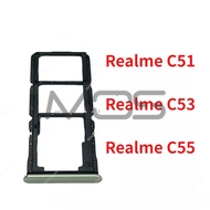 SIM Card Tray For Realme C51 C53 C55 4G Sim Card Tray SIM Card Holder Reader Slot Replacement Parts