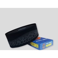 Black BATIK Motif Songkok Cap for Boys, Head Circumference 55 cm