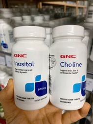 現貨 - 美國GNC 膽鹼 Choline 250mg 100粒 / 肌醇 Inositol 500mg 100粒