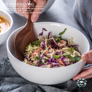 LORA Home JS3 T2 Pure White Creative Ceramic Bowl Tableware Threaded Ramen Soup Bowl Fruit Salad Bow