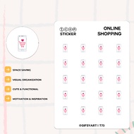 Online Shopping – Tiny Icon Sticker, Bujo, Hobonichi, Kinbor & Planner Stickers