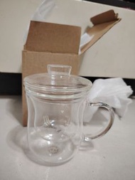 玻璃茶隔杯帶蓋