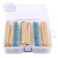 TOHESP 2600PCS Resistor, 1 Ohm- Ohm 1/4w Metal Film Resistor, Parts 130 Values Metal Film Resistor S
