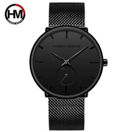 Hannah Martin Hannah Martin Steel Band Black Waterproof Watch Trendy Sports Student Quartz Watch