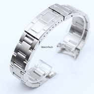 Screw Curved Link Stainless Steel Metal Bracelet Extend Clasp Watch Band Strap 18mm 19mm 20mm 21mm