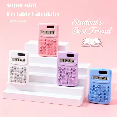 8 Digits LCD Electronic Home Office Calculator For Kid Primary School Calculator Small Solar Calcula