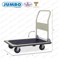 Jenstore Jumbo รถเข็น พื้นเหล็กชั้นเดียว มือจับข้างเดียวพับได้ รถเข็นเหล็กพับได้ รถเข็นพับได้ รถเข็นอเนกประสงค์ รถเข็นของ 370 กก. รุ่น HB-210J