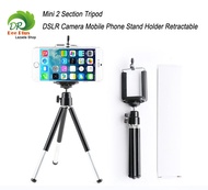 Mini 2 ขาตั้งกล้อง DSLR กล้องมือถือ Phone Stand ผู้ถือ Retractable / Mini 2 Sections Tripod DSLR Camera Mobile Phone Stand Holder Retractable