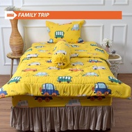 Soraya Bedsheet Set Bedcover Single CVC Rubber Size 120x200x30cm