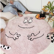 Les Barbapapa Round carpet Imitation cashmere/decoration room 60X60-120X120CM children's room floor 
