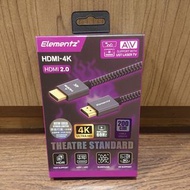 門市全新現貨‼️ Elementz HDMI-4K 4K HDMI TO HDMI CABLE (HDMI To HDMI) 200cm