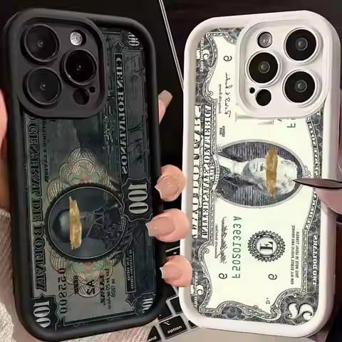 Cool 100 Dollars Bank Phone Cover Case for iPhone 17 Pro Max Air 14 11 12 Pro 16 17Pro 13 15 Plus